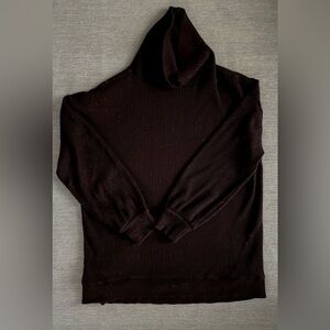 GAP Jet Black Turtleneck Thermal Relaxed Fit Shirt Large Tall